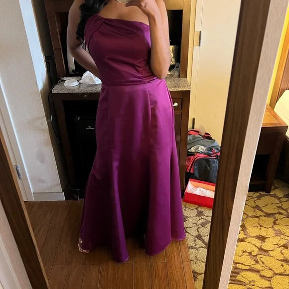 Mori Lee | Dresses | This Is A One Shoulder Satin Dress With A  Sophisticated Asymmetrical Neckline | Poshmark